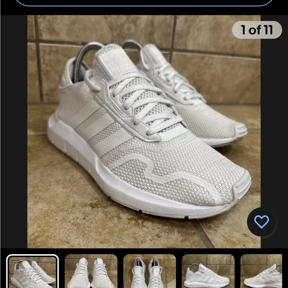 Adidas Swift Run X Youth size 7 Womens Size 8.5 white EUC  ws-2